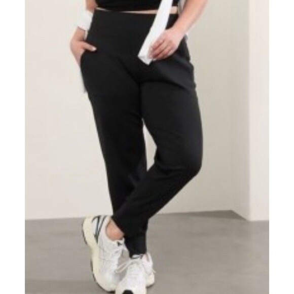 Athleta Venice Jogger High Rise Pant Black Pull On Pockets 597888 Womens Plus 3X - Picture 2 of 16